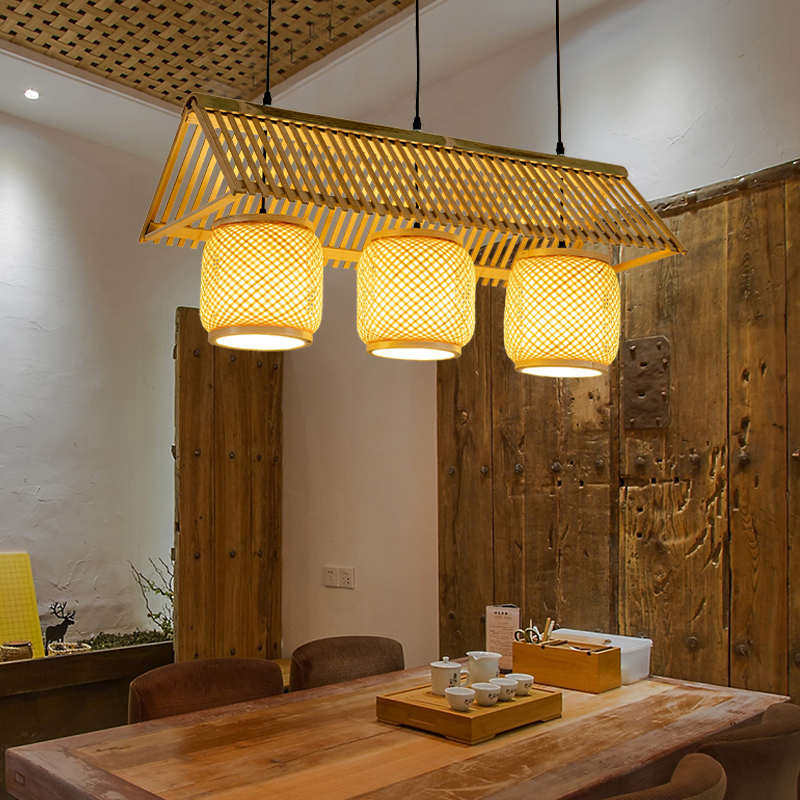 日式竹编竹艺竹房子灯笼复古个性创意东南亚民宿餐厅前台吧台吊灯,家装灯饰光源,餐厅吊灯,淘宝优惠券,粉丝福利购,淘宝优惠卷