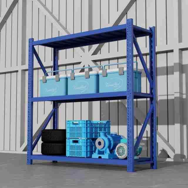 060K货G/层架仓储架多层置物架超强承重家用储物货重型三UXU层蓝