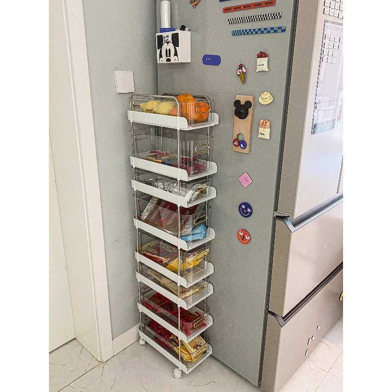 零食置物架落地带轮客厅网红小推车亚克力收纳盒桌面杂物收纳架子,收纳整理,整理架/置物架/收纳架,淘宝优惠券,粉丝福利购,淘宝优惠卷