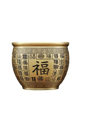 黄铜百福缸各个规格拉丝工艺百福缸商务家居创意礼品摆件