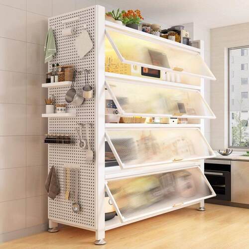 Kitchen cabinets, shelves, floor standing multi story multif