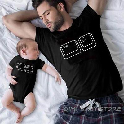 Ctrl C Ctrl V Family Matching T Shirt Man Son Daughter Dad T