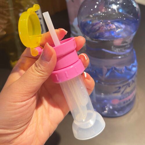 多巴胺吸管盖露思同款水瓶转换头防呛水便携户外运动健身喝水神器