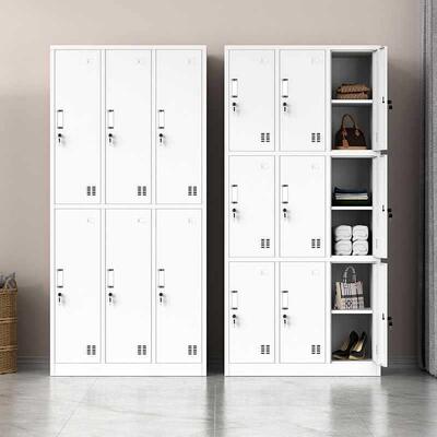 铁皮舍宿四门衣柜鞋带锁六门EBN工厂储物柜员工柜九门浴室更换衣