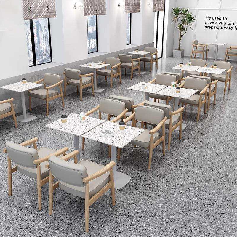 奶茶店咖啡厅实木椅子西餐厅茶餐厅甜品店冷饮小吃店桌椅商用家具