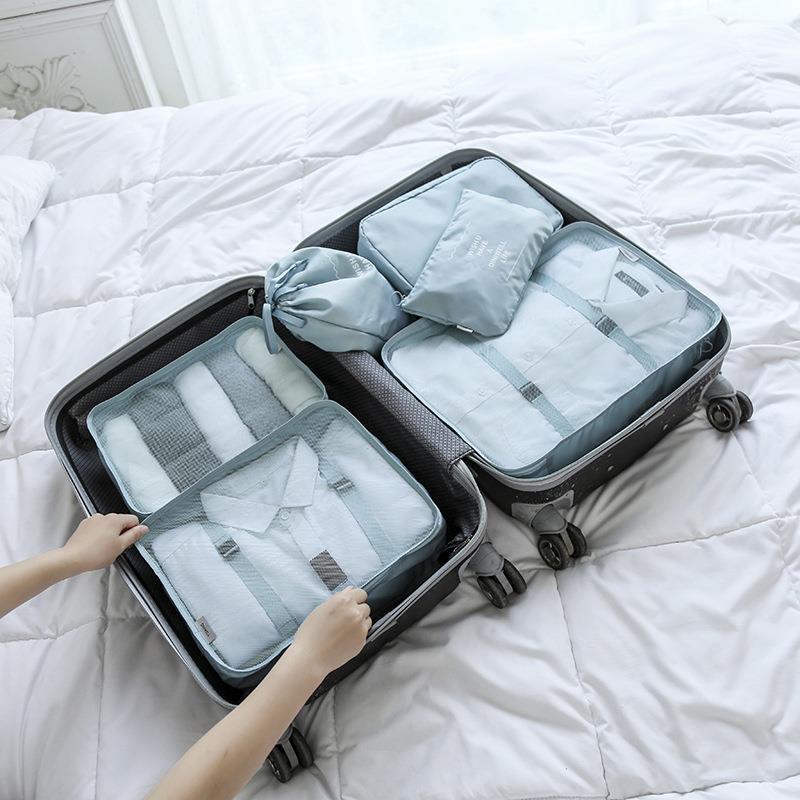 商务旅行套装高级感旅游必行李箱整理包衣物分装衣物收纳袋六件套