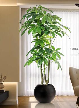彷真绿植发财树高端轻奢室内客厅装饰摆件大盆栽彷生植物假花摆设
