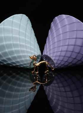 龙鳞紫色天青色咖啡滤杯手冲滴漏式过滤器咖啡器具流速快清庭开物