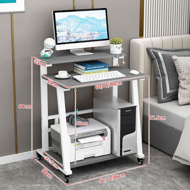 小户型电脑桌子小型家用迷你移动书桌卧室单人简易双层台式电脑桌