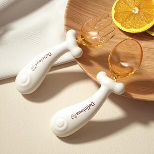 宝宝勺子学吃饭训练一岁婴儿专用辅食碗自主进食叉勺儿童餐具套装