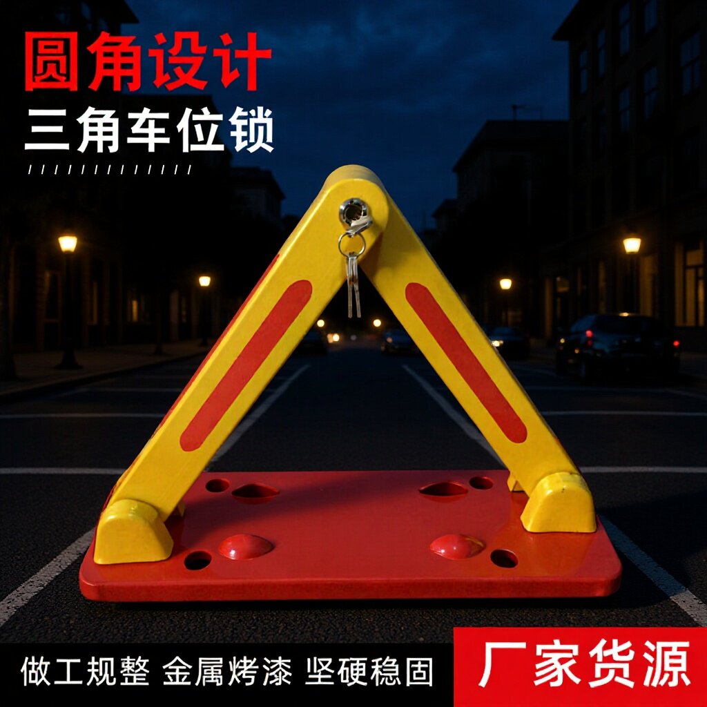 A型免打孔三角车位地锁