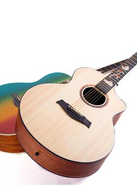 云单板他41寸初学者学生民谣吉他吉g67it杉ar面单乐器JF桶木u吉他