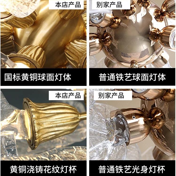餐厅吊灯2024新款现代轻奢客厅水晶灯全铜设计师艺术大气餐桌灯具