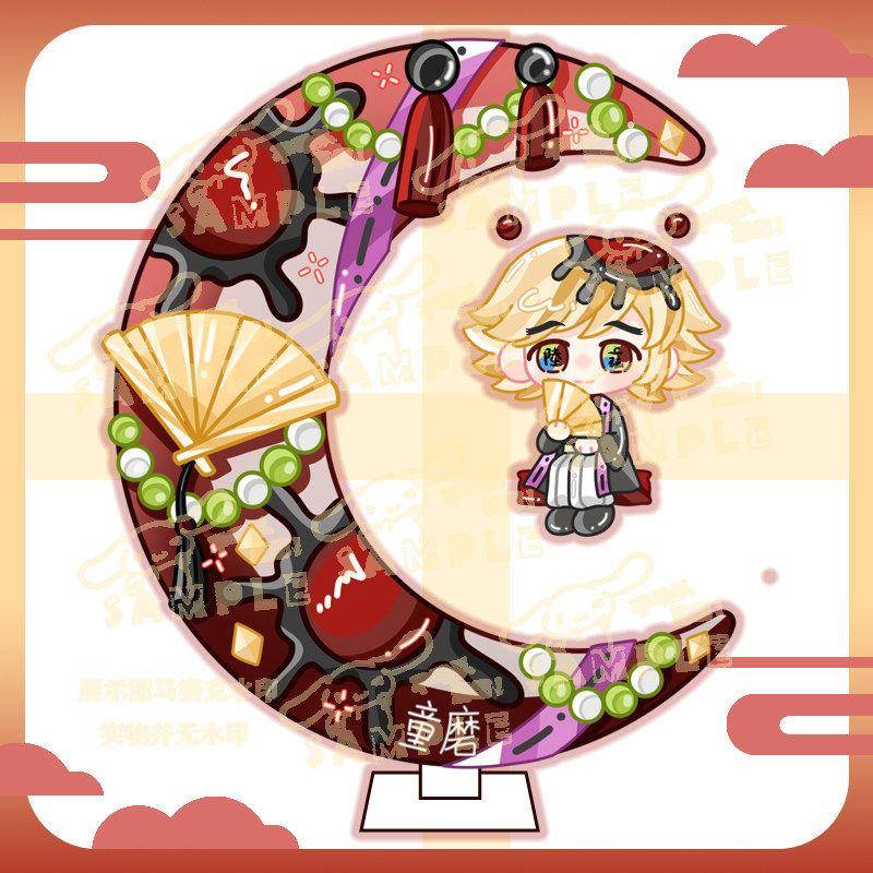 鬼灭之刃童磨上弦之贰原创同人周边手绘压克力创意秋千立牌摆件图片