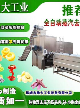 猕猴桃奇异果批量去皮设备 胡萝卜蒸汽去皮机 红枣脱皮机
