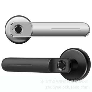 厂家批发室内卧室门指纹锁办公家用球型把手智能锁房门涂鸦通通锁