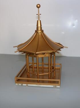 新中式摆件宝塔装饰品金属创意软装工艺品家具搭配样板房客厅饰品
