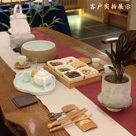 原木大板家具仿古茶桌椅组合客厅，功夫茶几中式全实木茶艺桌泡茶桌