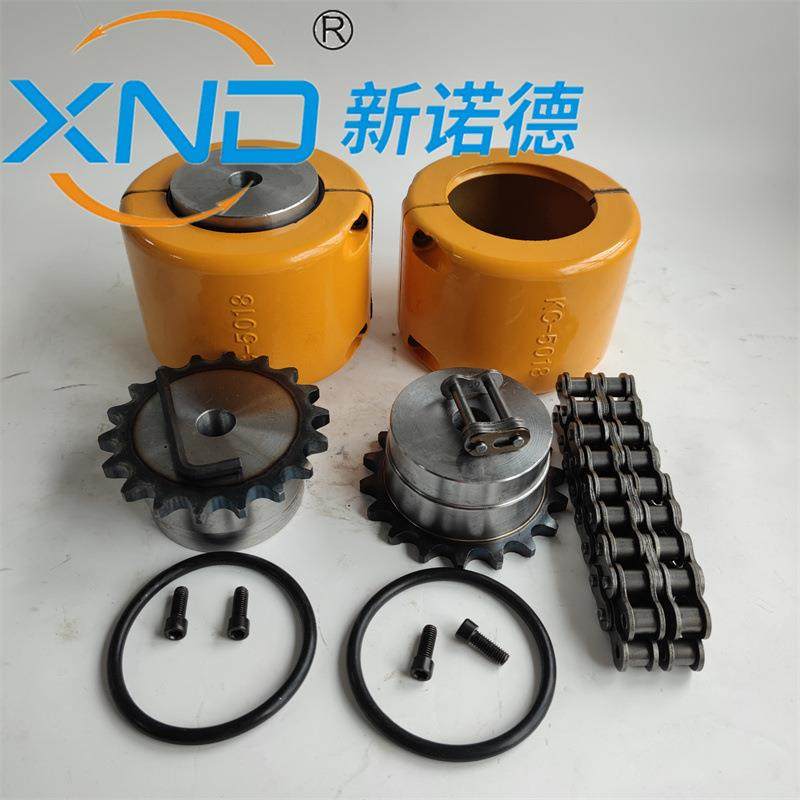 KC/HT6022链轮链条联轴器电机减速机通用机械用双排滚子链联轴器