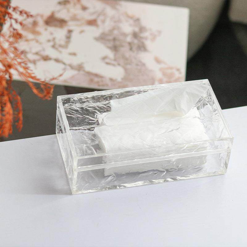 简约轻奢亚克力纸巾盒卫生间车用纸抽盒透明个性客厅抽取式纸巾盒