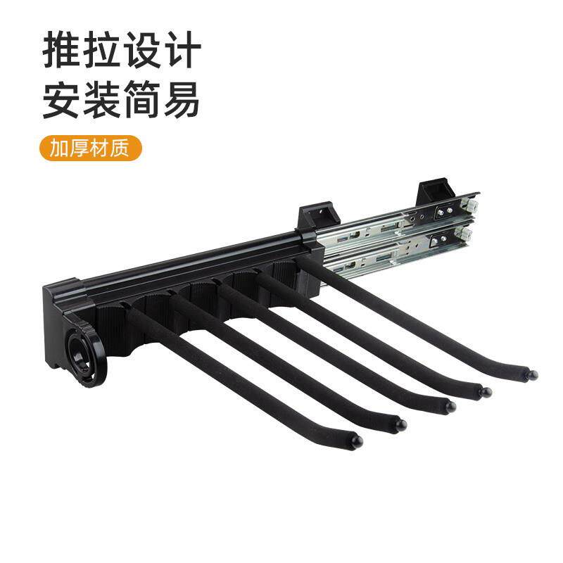 防脱落西裤架配件衣柜顶装伸缩裤架单排衣帽间柜内侧装双排裤抽
