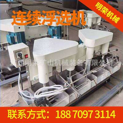 矿石化验浮选仪器多金属矿物精选扫选设备FX3-12微型闭路浮选机