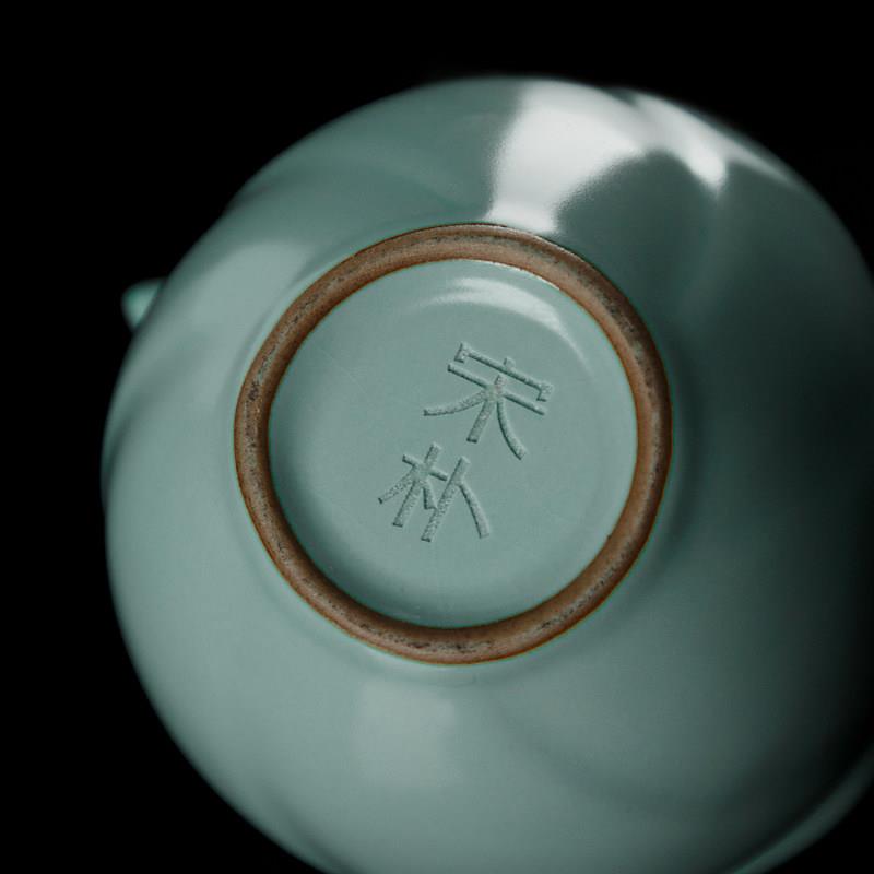 宋朴汝窑公道杯陶瓷分茶器家用公杯功夫茶具开片冰裂汝瓷茶海
