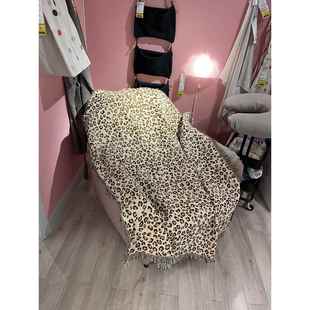 พรม豹纹复古动物花纹美式 饰毯담요 街头毛毯沙发毯装