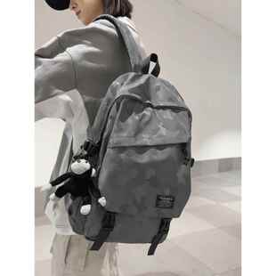 韩系书包初高中大学生男生2025新款高颜值大容量双肩背包轻便简约