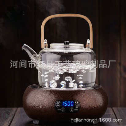 玻璃烧水壶 煮茶器过滤泡茶壶高温耐热竹把提梁壶功夫茶具电陶炉,餐饮具,茶壶,淘宝优惠券,粉丝福利购,淘宝优惠卷