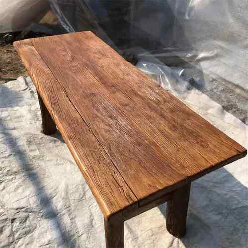 中式家用木质茶几办公室招待客人榆木茶桌实木老榆木桌子