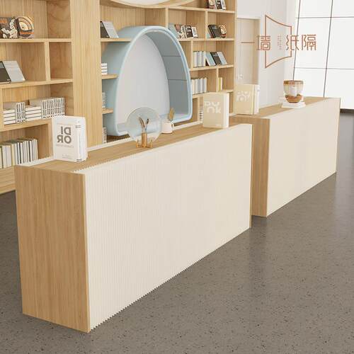 纸展台展示台多功能置物架展会落地摆台中岛流水台商品展架展示柜