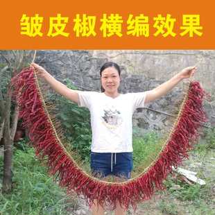 饰辣椒串皱皮辣椒串线椒真辣子火锅店装 贵州装 饰品红红火火辣椒串