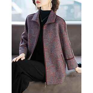 妈妈秋装外套新款洋气春秋上衣服50多岁中老年人女奶奶贵夫人品牌