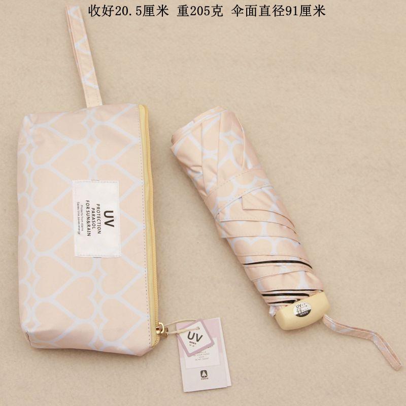 正品正品日本YOCO紫遮阳伞超强防外黑胶UV韩版小碎花森系太阳伞伞