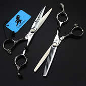 6理发刘海剪.神 剪刀美发花个性 0刀头 平行者剪柄 寸剪