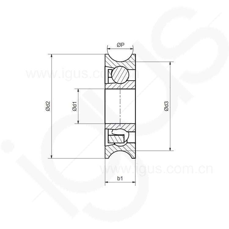 igus德国易格斯滚珠轴承,压型,一侧盖板.不锈钢滚珠,B180保持架