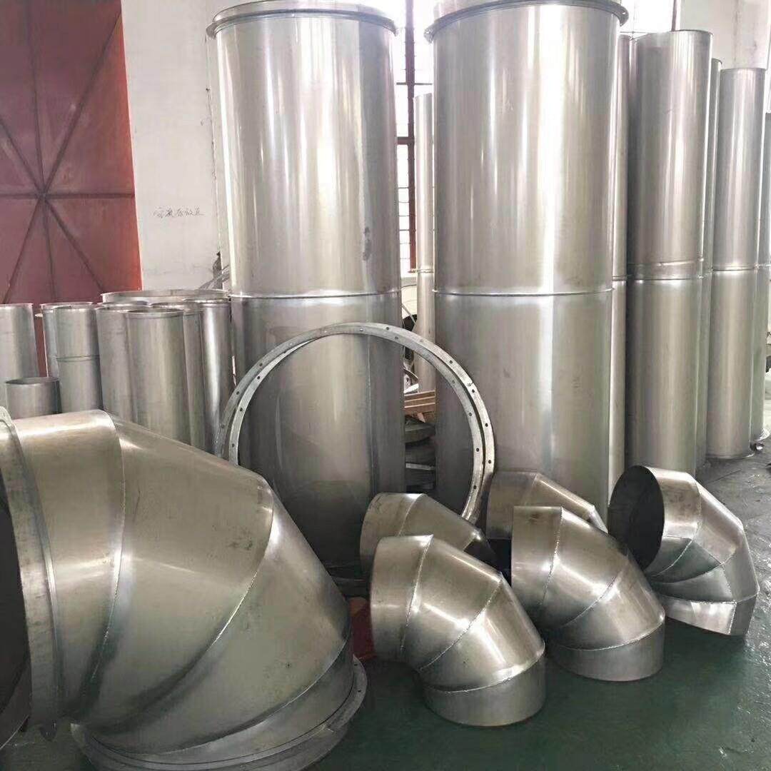 定制304不锈钢焊接管道除尘排烟转接口镀锌管焊接风管三通弯头