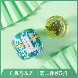 1罐白桃乌龙茶罐装果粒，花茶组合養生蜜桃花果茶，水果冷泡茶包