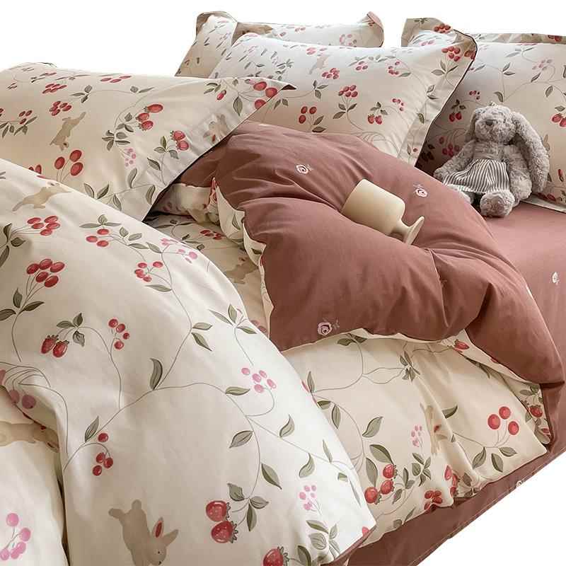 古碎花纯棉四件套2023-6-10全棉夏季美式被套床1复单田园床上用品