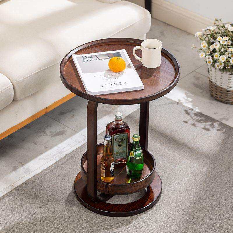 圆形沙发边几简约客厅小茶几移动家用置物架棋牌室茶水架角几矮桌