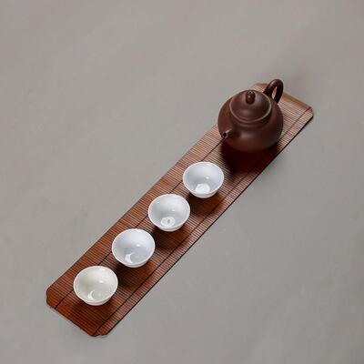 A6L禅意竹编大漆复古主F766HM86人水茶席垫桌旗布茶艺茶具餐席垫