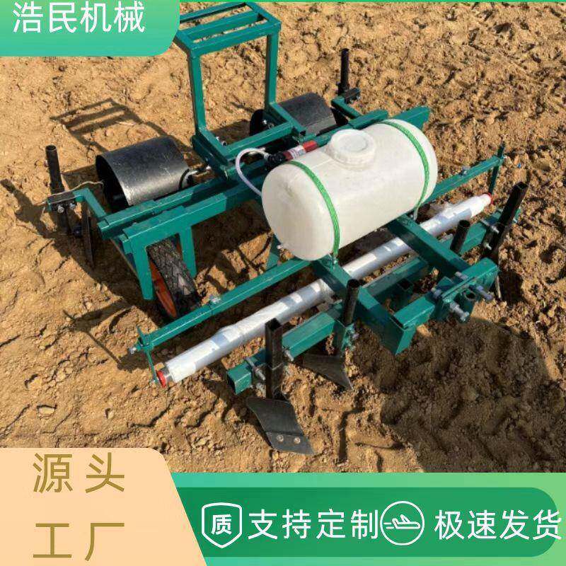农用铺地膜机小型拖拉机带地膜机土豆花生药材多功能盖地膜机