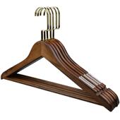 复古实木衣架防滑服装 架酒店家用无痕木质衣挂凌之 店男女衣服撑裤
