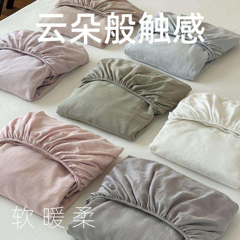 母婴可用~透气干爽双层纱布全棉床单单件单品床笠学生宿舍单双人