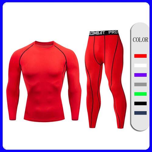 Tight fitting sports suit, breathable and sweat wicking