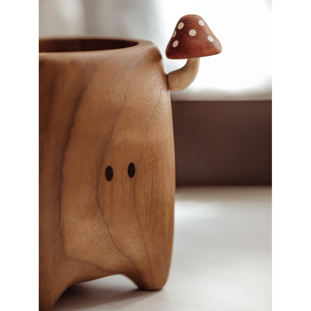 CRI创木工坊公实书房味办室趣个性桌面摆件笔座筷珏木沁