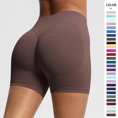 Shorts Pants Womens Seamless High Waist Yoga Shorts, Sporty