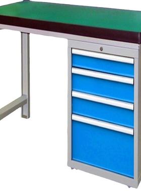 绿色防静电工作台灯百叶AL-64528方挂板工作桌重型三孔抽吊柜操带