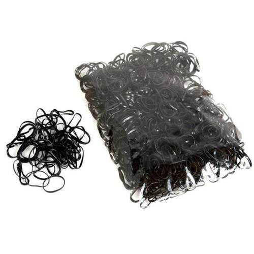 1000PCS Disposable Black Elastic Hair Band Rope For Kids Gir